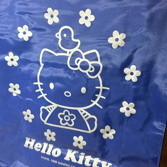 VTG 1999 hello kitty sanrio co. smiles ltd blue nylon tote handbag - Picture 4 of 16